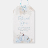 Boho Blue Pumpkin Es ist eine Baby-Dusche Geschenkanhänger (Vorderseite)