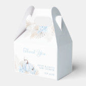 Boho Blue Pumpkin Es ist eine Baby-Dusche Geschenkschachtel (Rückseite)