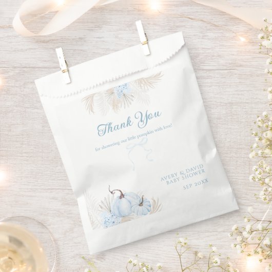 Boho Blue Pumpkin Es ist eine Baby-Dusche Geschenktütchen (Ausgeschnitten)