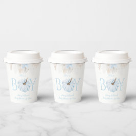 Boho Blue Pumpkin Es ist eine Baby-Dusche Pappbecher