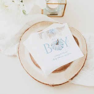 Boho Blue Pumpkin Es ist eine Baby-Dusche Serviette