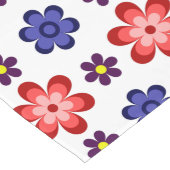 Boho Blue Purple Red Flowers Large Table Runner Großer Tischläufer (Ecke)