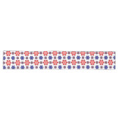 Boho Blue Purple Red Flowers Large Table Runner Großer Tischläufer (Horizontal)