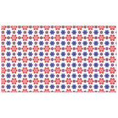 Boho Blue Purple Red Flowers Large Tablecloth Tischdecke (Vorderseite (Horizontal))