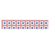 Boho Blue Purple Red Flowers Medium Table Runner Mittelgroßer Tischläufer (Horizontal)