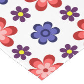 Boho Blue Purple Red Flowers Medium Table Runner Mittelgroßer Tischläufer (Ecke)