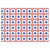 Boho Blue Purple Red Flowers Medium Tablecloth Tischdecke (Vorderseite (Horizontal))