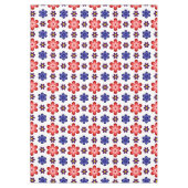 Boho Blue Purple Red Flowers Medium Tablecloth Tischdecke (Vorderseite)