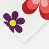 Boho Blue Purple Red Flowers Small Fleece Blanket (Ecke)