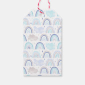 Boho Blue Rainbow Birthday Party So hell Geschenkanhänger (Rückseite)