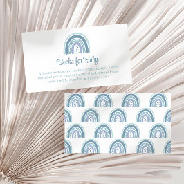 Boho Blue Rainbow Books für Baby-Einschließungskar Begleitkarte