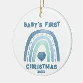 Boho Blue Rainbow Christmas Ornament (Links)