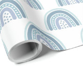 Boho Blue Rainbow Pattern Geschenkpapier (Rolleneckpunkt)