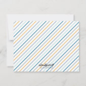 Boho Blue Rainbow Stationery Mitteilungskarte (Rückseite)