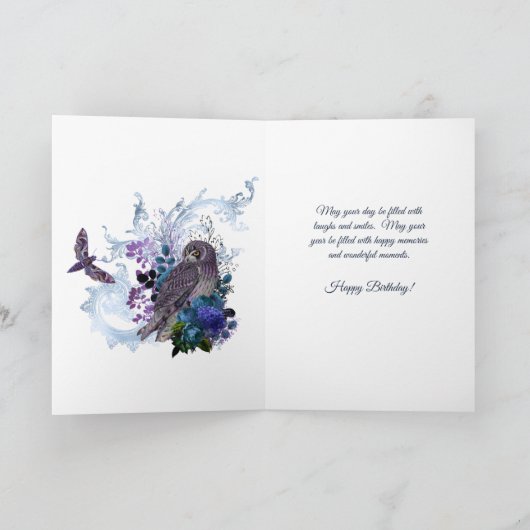 Boho Blue Sagittarius Constellation Birthday Karte (Innenseite)