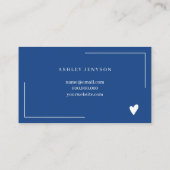 Boho blue script order danke visitenkarte (Rückseite)