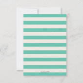 Boho Blue Stripe Folk Blume | UAwg Reply Wedding RSVP Karte (Rückseite)