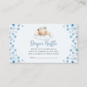 Boho Blue Teddy Bear Babydusche Windelwindeln Begleitkarte (Vorderseite)