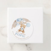 Boho Blue Teddy Bear Balloon Champagne Geschenkanhänger (Beispiel)