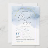 Boho Blue The Bridge ist auf dem Nine Cloud Brautp Einladung (Vorderseite)