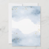 Boho Blue The Bridge ist auf dem Nine Cloud Brautp Einladung (Rückseite)