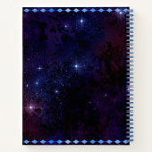 Boho Blue Tribal Celestial Mandala Dreamcatcher Notizblock (Rückseite)