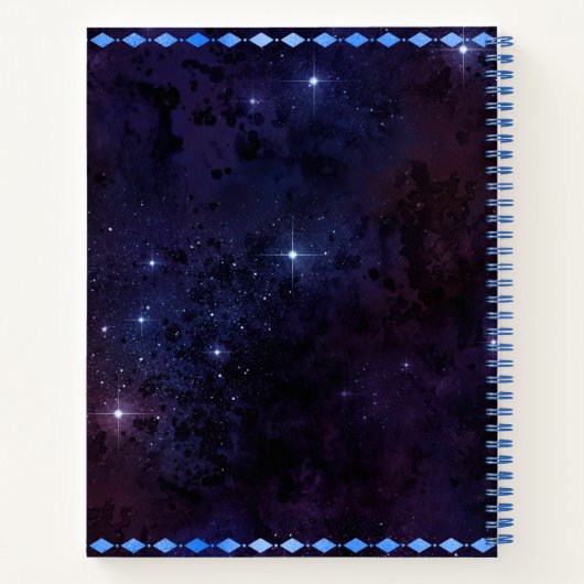 Boho Blue Tribal Celestial Mandala Dreamcatcher Notizblock (Rückseite)