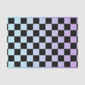 Boho Blue und lila überprüftes Tissue Paper Seidenpapier (Vorderseite)