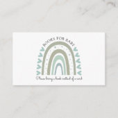 Boho Blue Watercolor Regenbogenbücher für Baby Begleitkarte (Vorderseite)