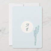 Boho Blue Wedding Einladung (Rückseite)