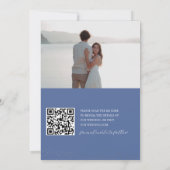 Boho Blue, White & Gold Save the Date (Rückseite)