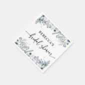 Boho Blue Wildblumen Brautparty Napkins Serviette (Ecke)