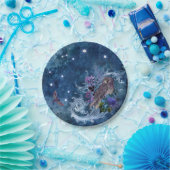 Boho Blue Zodiac Aquarius Constellation Pappteller (Party)
