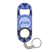 Boho Blues Personalize Name Gift Mini Flaschenöffner (Rückseite)