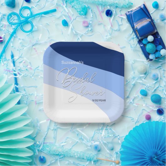 Boho Blues Streaming Shades Brautparty Pappteller (Party)