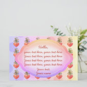 Boho blühende, farbenfrohe Zollpapiere Briefpapier (Stehend Vorderseite)