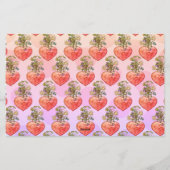 Boho blühende, farbenfrohe Zollpapiere Briefpapier (Rückseite)