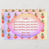 Boho blühende, farbenfrohe Zollpapiere Briefpapier (Vorne/Hinten)