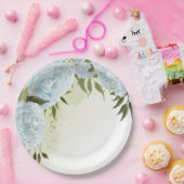 Boho blühende grüne Blätter botanisch Pappteller (Party)