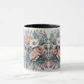Boho Blume 3D-Modus Kaffee-Tasse Tasse (Zentrum)