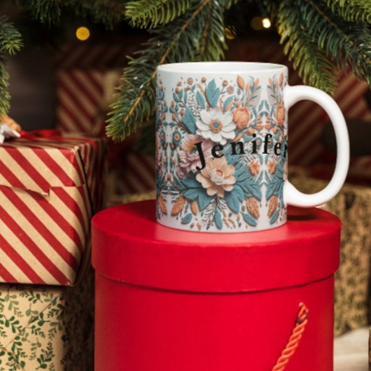 Boho Blume 3D-Modus Kaffee-Tasse Tasse