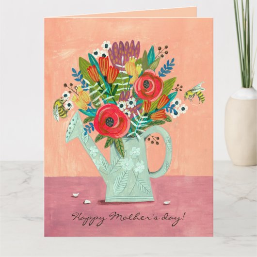 Boho-Blume-Abbildung Karte (Vorderseite)