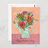 Boho-Blume-Abbildung Postkarte (Vorne/Hinten)