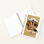 Boho Blume Abschluss Foto Guestbook Notizblock (Innenseite)