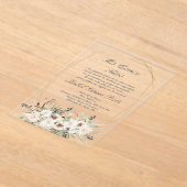 Boho Blume Acryl Quinceanera Einladung (Ablage )