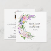 *~* Boho Blume AR12 QR UAWG Wedding Einladung (Vorne/Hinten)