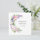 *~* Boho Blume AR12 QR UAWG Wedding Einladung (Stehend Vorderseite)