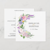 *~* Boho Blume AR15 QR UAWG Wedding Einladung (Vorne/Hinten)