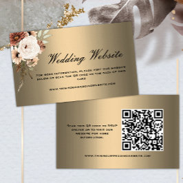 Boho-Blume auf der GoldWedding-Website Begleitkarte