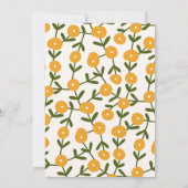 Boho Blume Baby in Blütendusche Einladung (Rückseite)